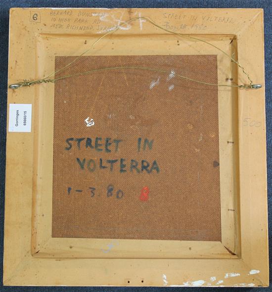 § Bernard Dunstan RA (b.1920) Street in Volterra, 1-3-80, 11.75 x 10.5in.